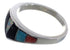 Genuine Sterling Silver Multicolor Ring Size 6-3/4 EX43898